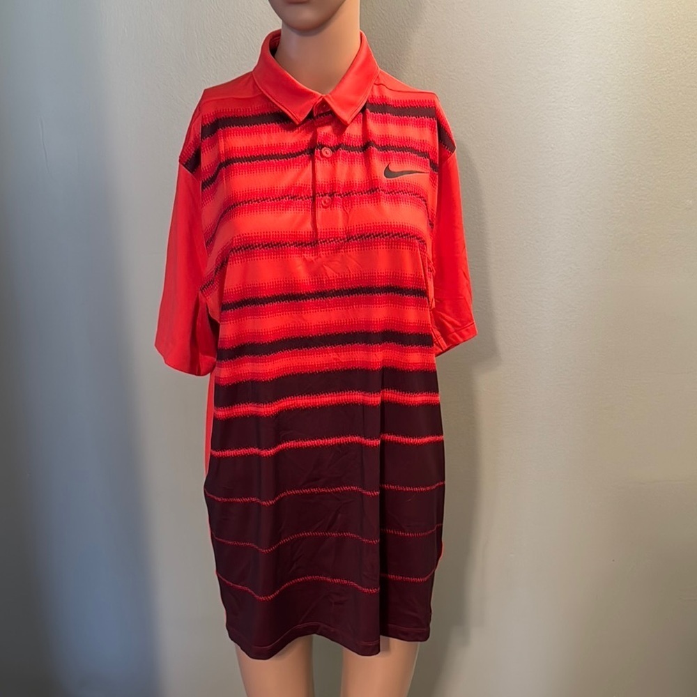 Nike Red Gradient Polo Shirt - Picture 1 of 5